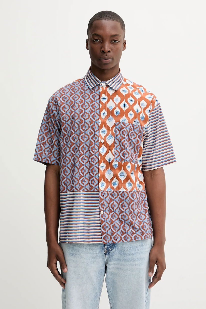 Desigual cămașă din bumbac VICENTE cu guler clasic, relaxed, 25WMCW03