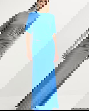 Gestuz rochie culoarea violet, maxi, drept, 10910125