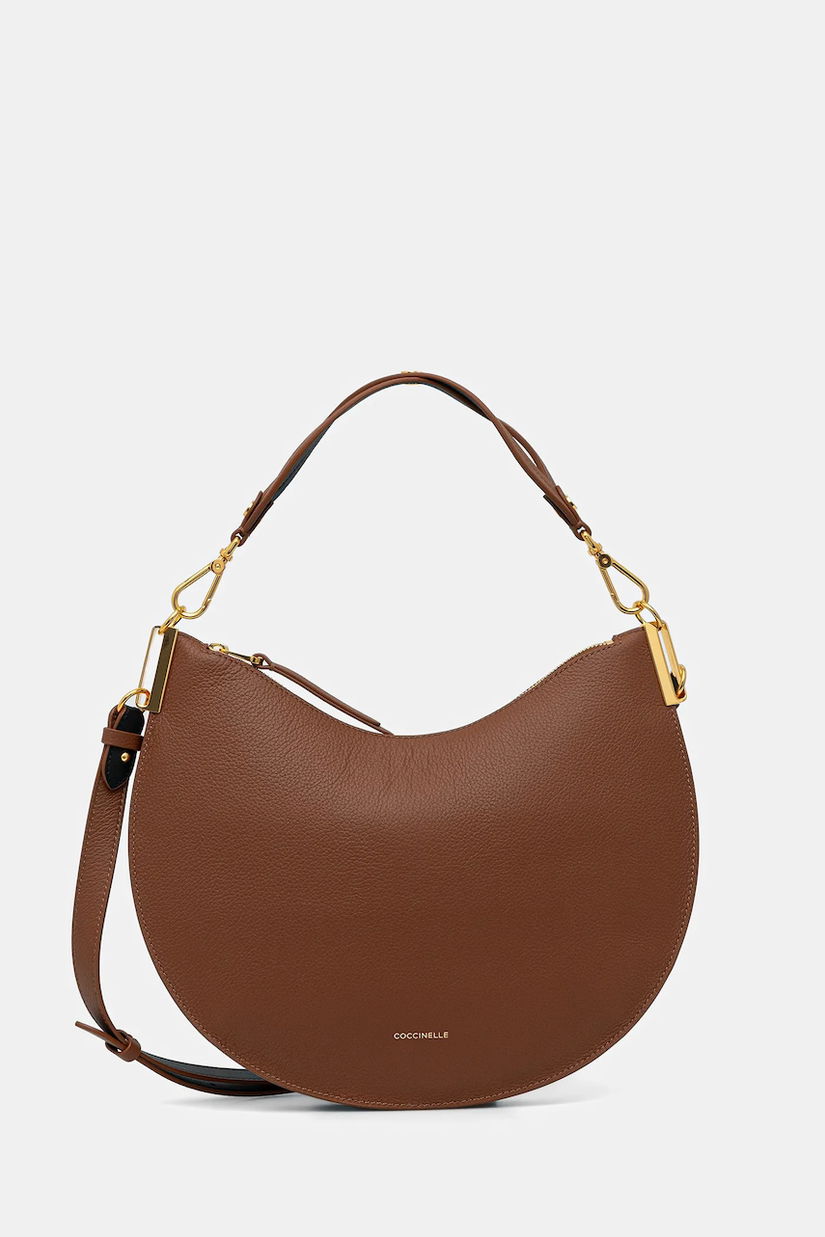 Coccinelle poșetă de piele COCCINELLESUNUP culoarea bej, E1.QKF.13.02.01