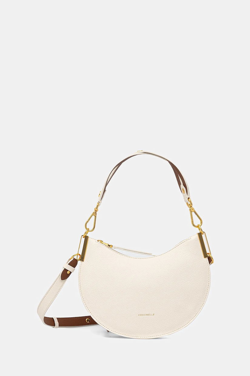 Coccinelle poșetă de piele COCCINELLESUNUP culoarea bej, E1.QKF.13.03.01