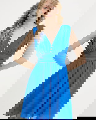 Morgan rochie culoarea violet, mini, evazată, RIA