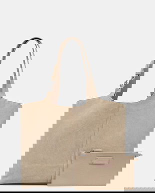 Coccinelle geantă de mână din piele întoarsă culoarea bej, E1.THE.11.01.01