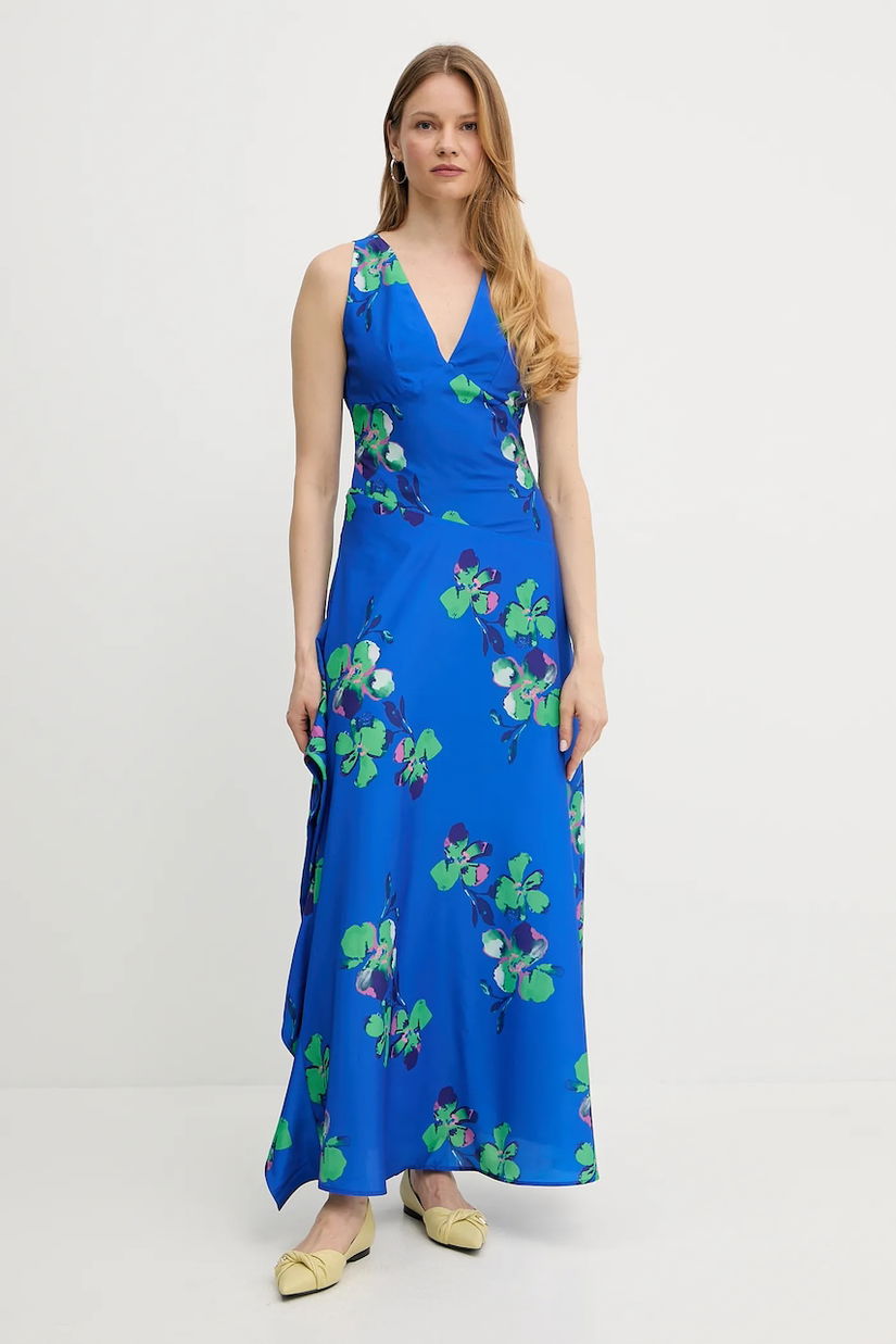 Morgan rochie RENZO.F culoarea violet, maxi, evazată, RENZO.F