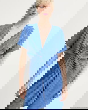 ZADIG&VOLTAIRE rochie de matase culoarea violet, mini, evazată, WWDR02420