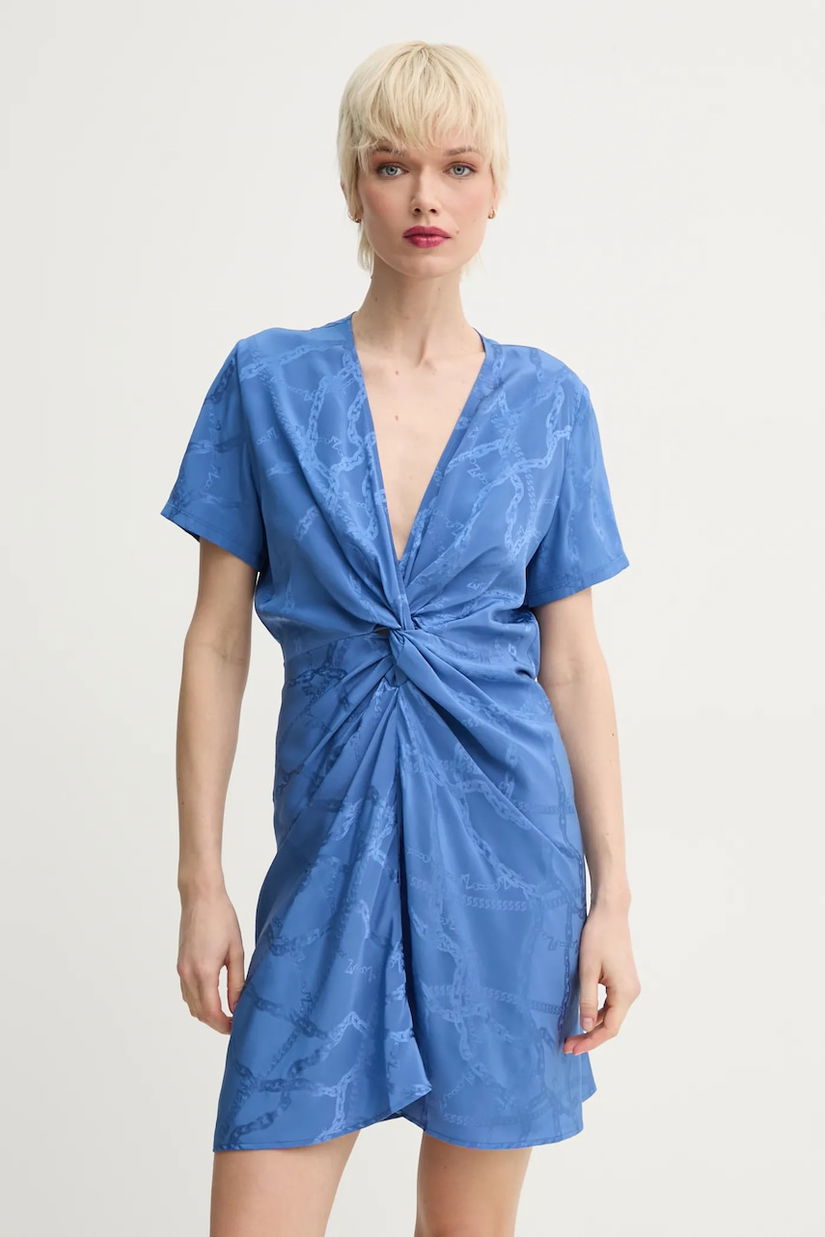 ZADIG&VOLTAIRE rochie de matase culoarea violet, mini, evazată, WWDR02420