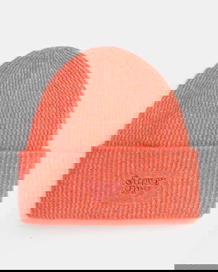 Superdry caciula din amestec de lana culoarea roz, din tricot gros, Y9010185A-OU3