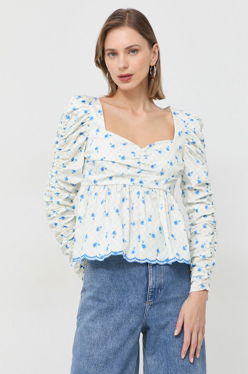 Notes du Nord bluza Francesca femei, culoarea alb, modelator