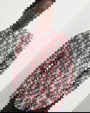 Tiger Of Sweden camasa din amestec de in Lowan cu guler clasic, regular, T72292003