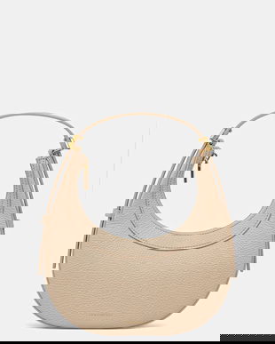 Coccinelle poșetă de piele culoarea maro, E5 PIP 53 01 01