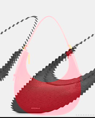 Coccinelle poșetă de piele culoarea maro, E5 PIP 53 01 01