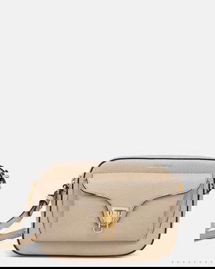 Coccinelle poșetă de piele culoarea bej, E1 MF6 15 02 01