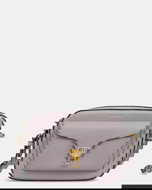 Coccinelle poșetă de piele culoarea bej, E1 MF6 15 02 01