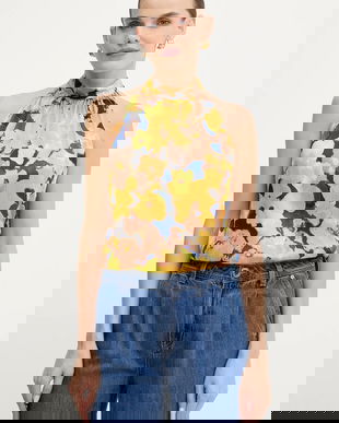 Morgan bluză culoarea galben, cu imprimeu, OGINO.F