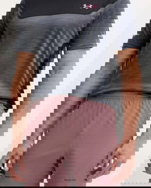 Under Armour pantaloni scurți sport Project Rock culoarea maro, 6007178