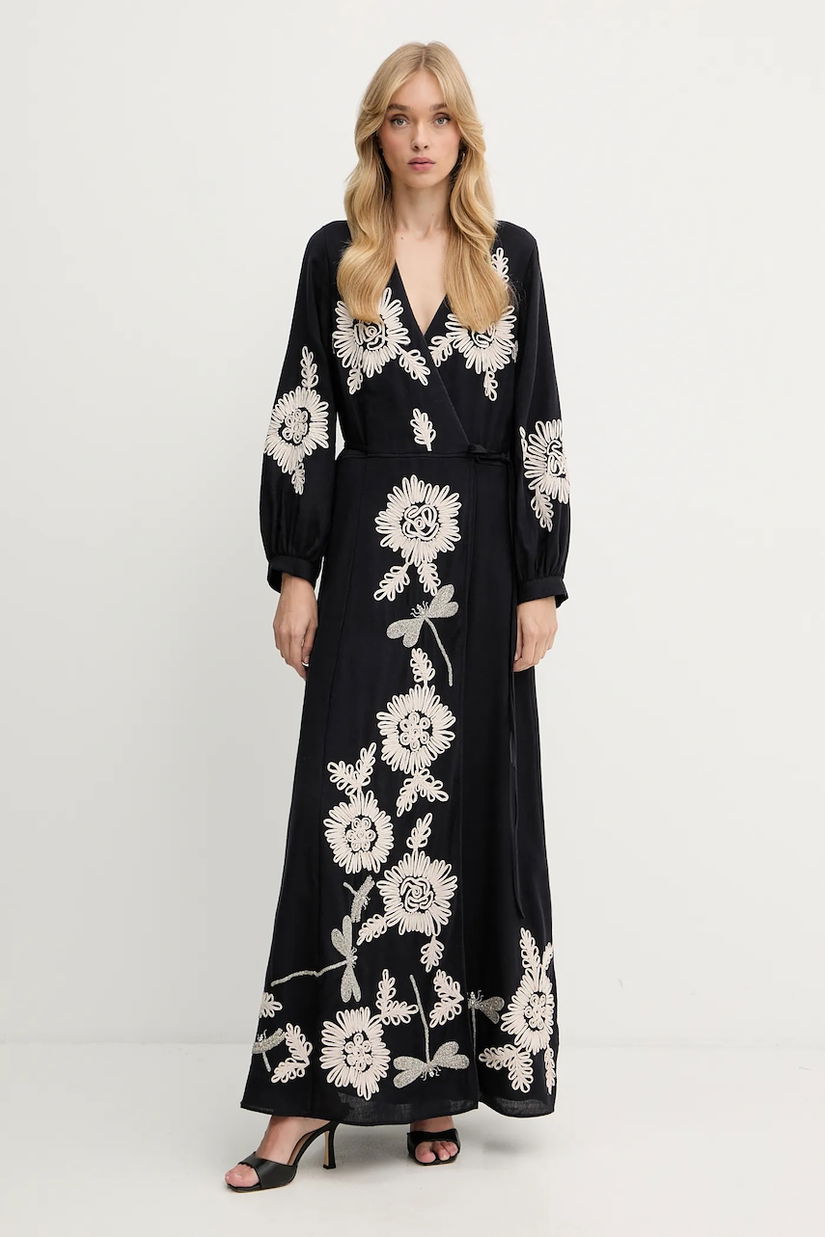 Forte Forte rochie din lână culoarea bleumarin, maxi, evazati, 14040.my.dress