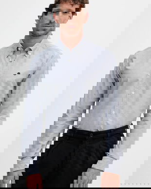 BOSS cămașă din bumbac culoarea bleumarin, slim, 50544951