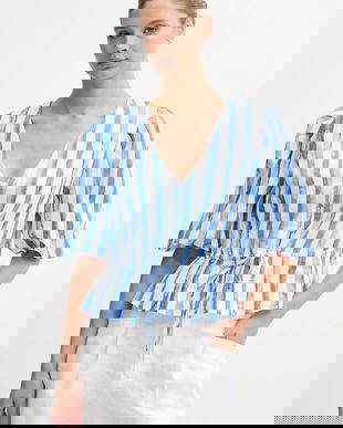 Pedro del Hierro bluză din in culoarea violet, modelator, 7659079