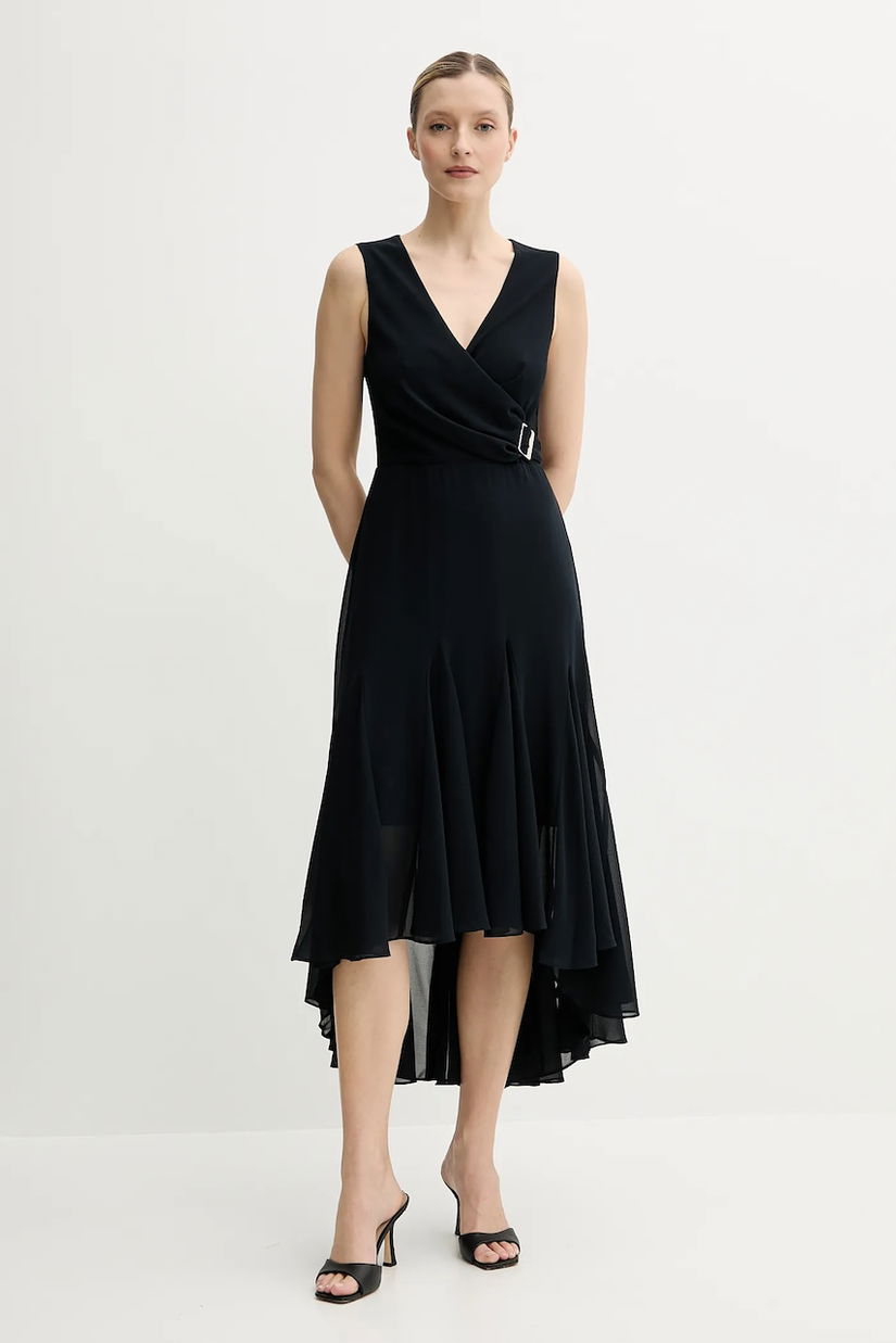 Morgan rochie REEL culoarea bleumarin, midi, evazată, REEL