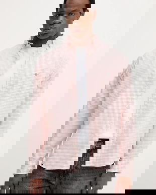 Gant cămașă din bumbac culoarea roșu, cu guler clasic, regular, 3250149