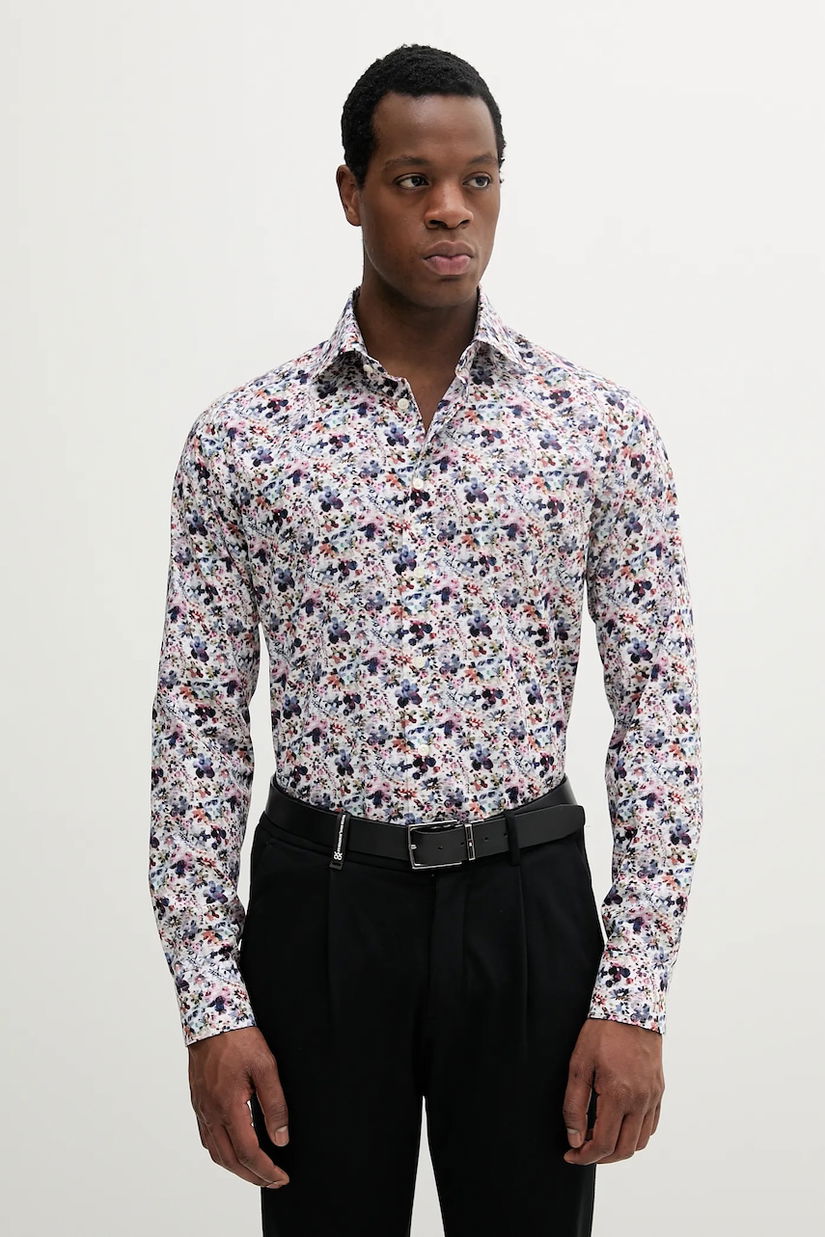 Eton cămașă din bumbac culoarea alb, cu guler clasic, slim, 100012667