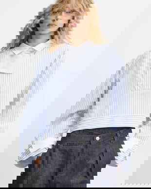 MUNTHE bluza SPACE femei, culoarea alb, modelator, 244101424424