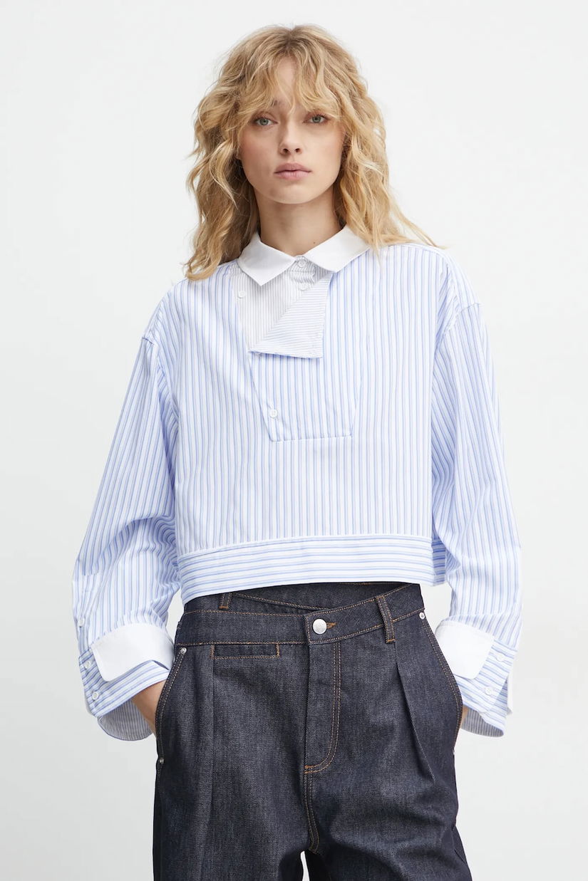 MUNTHE bluza SPACE femei, culoarea alb, modelator, 244101424424