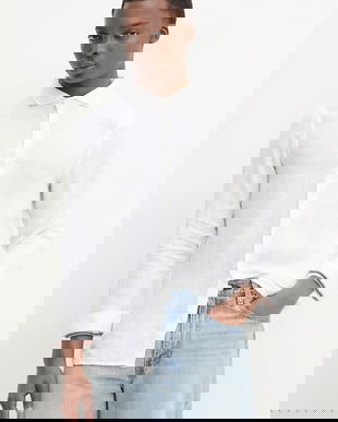 Superdry camasa de in barbati, culoarea bej, regular, M4010995A-01C