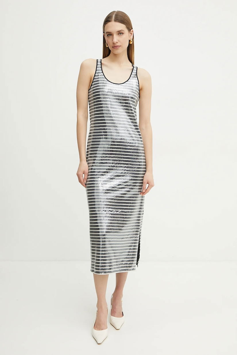 Marella rochie BEATI culoarea bleumarin, midi, dreaptă, 2513621054200