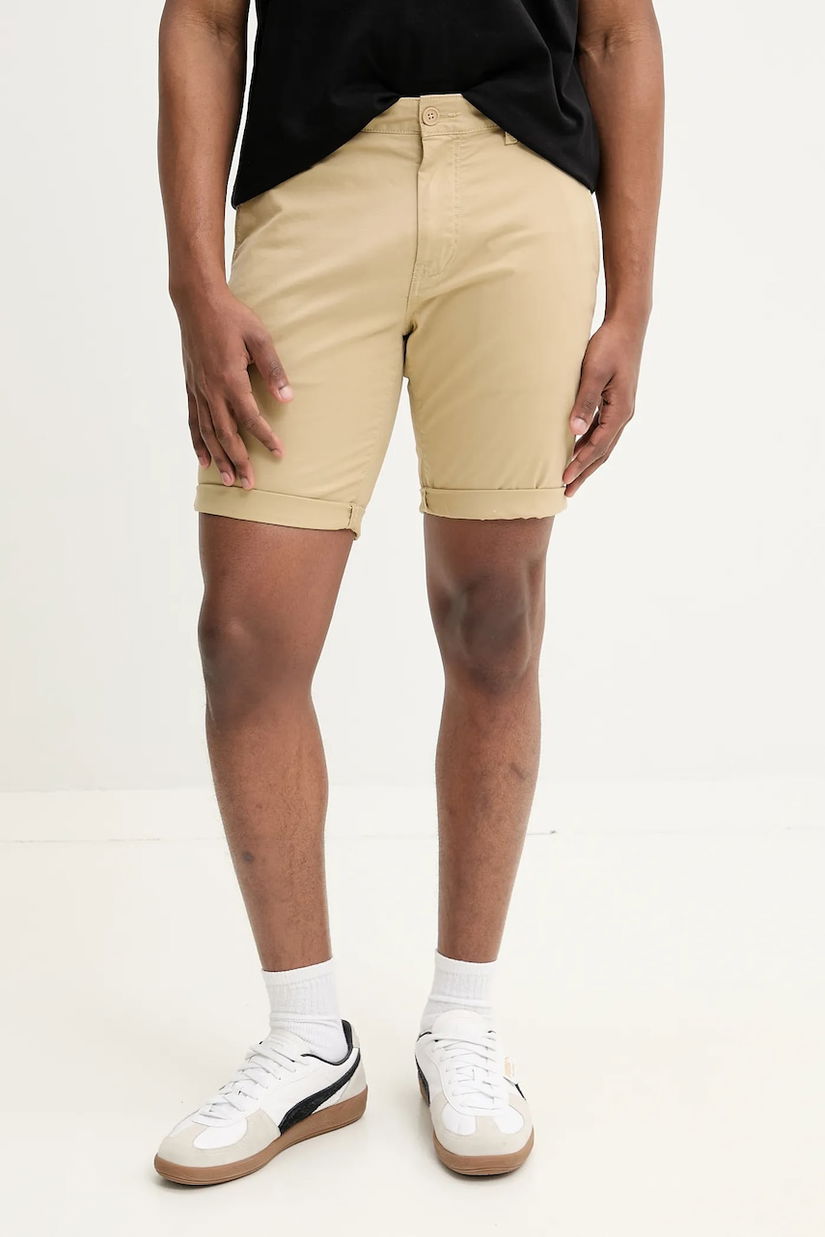 Tommy Jeans pantaloni scurti barbati, culoarea verde, DM0DM21950