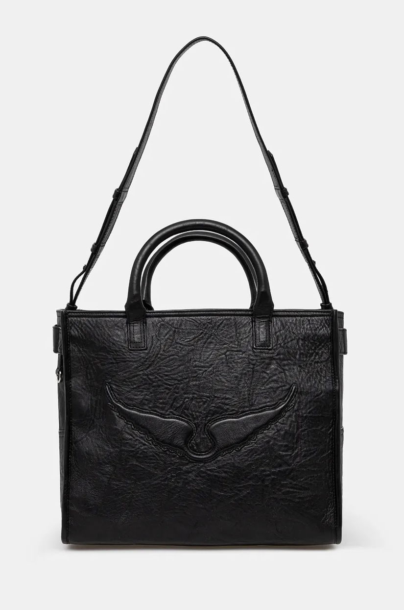 ZADIG&VOLTAIRE poseta de piele culoarea negru, LWBA02577