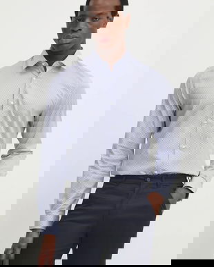 Joop! camasa din bumbac barbati, culoarea alb, cu guler clasic, slim, 30044899