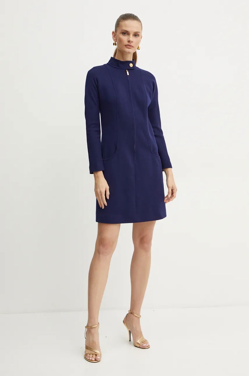 Luisa Spagnoli rochie din lana MARILINA mini, dreaptă, 541495