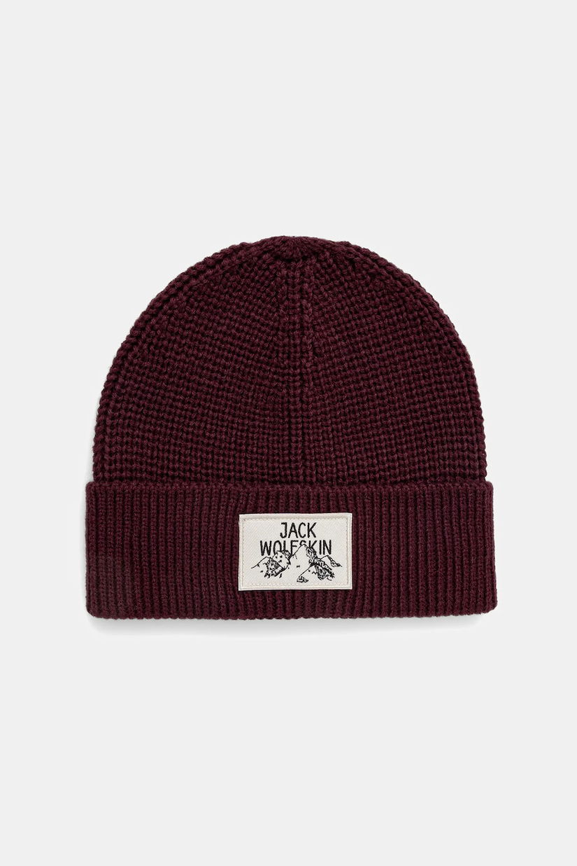 Jack Wolfskin căciulă culoarea galben, din tricot gros, A61610