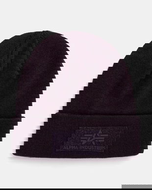 Alpha Industries caciula culoarea violet, din tricot gros