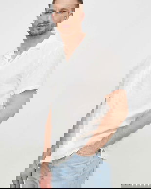 Lindbergh camasa de in culoarea bej, relaxed