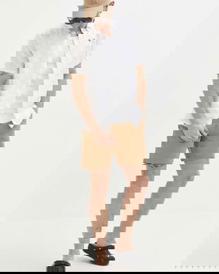 Abercrombie & Fitch pantaloni scurti barbati, culoarea maro