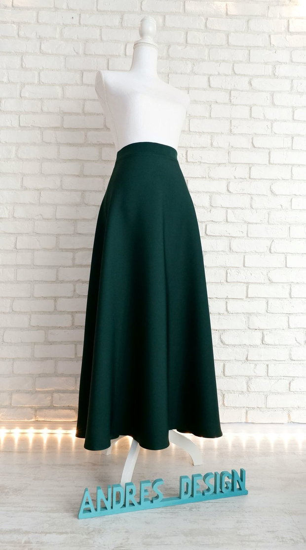 Fusta Clos Lunga Verde Inchis
