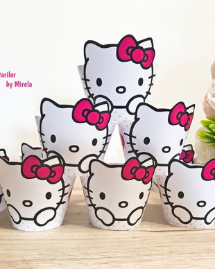 Învelitori brioșe Hello Kitty