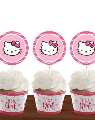 Toppere Hello Kitty  set de 15 bucăți