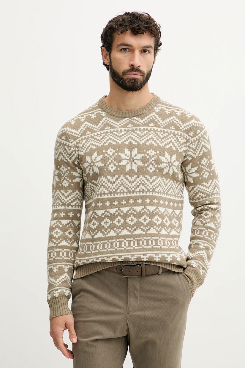 Lindbergh pulover din amestec de lână culoarea verde, 30.805020