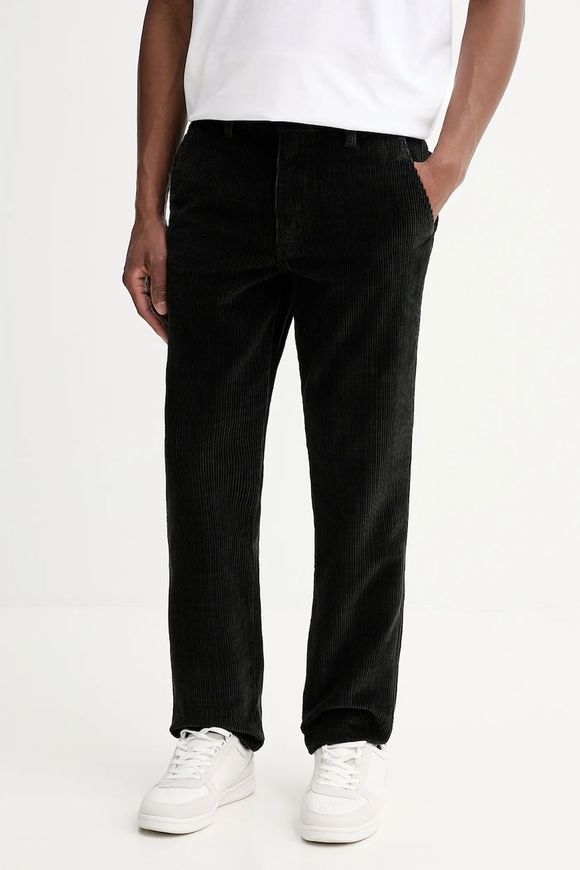 Levi's pantaloni de catifea cord bărbătesc negru drept A5753