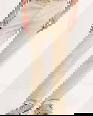 Gant pantaloni de catifea cord bărbați, culoarea bej, drepți 1505233