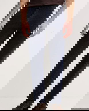 Gant pantaloni de catifea cord bărbați, culoarea bleumarin, drepți 1505233