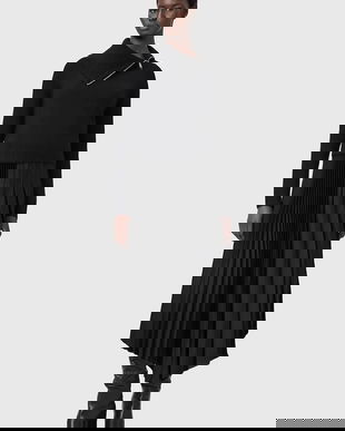 AllSaints rochie din amestec de lână de alpaca culoarea negru, maxi, dreaptă W193DD