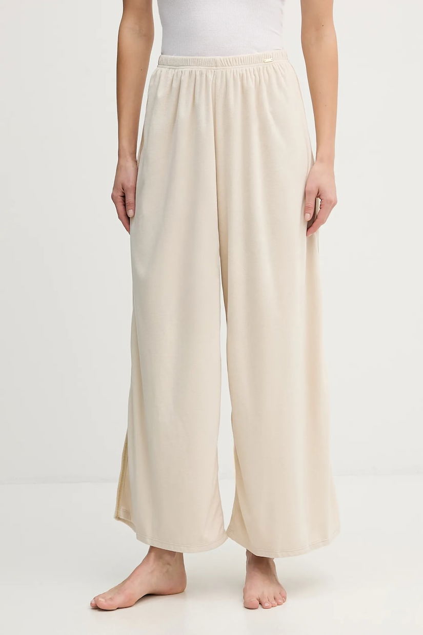 United Colors of Benetton pantaloni de pijama culoarea bej, 3JQA3F04W