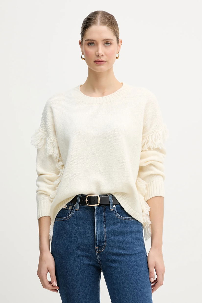 United Colors of Benetton pulover din amestec de lână culoarea bej, 191VD10EZ