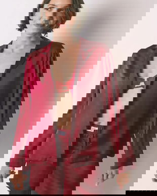 women'secret compleu pijama culoarea roșu, 2542475