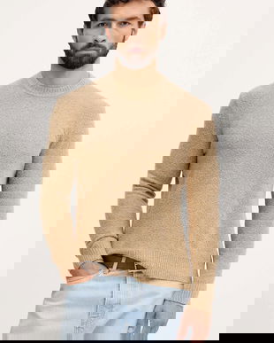 United Colors of Benetton pulover din amestec de lână culoarea verde, 1L5YU10AD