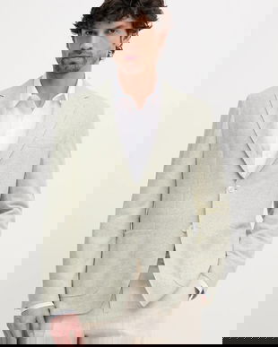 BOSS blazer din amestec de in barbati, culoarea verde, 50542639