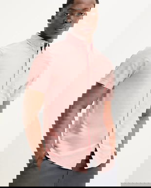 Superdry camasa din bumbac barbati, culoarea portocaliu, cu guler button-down, regular, M4010944A-F5M